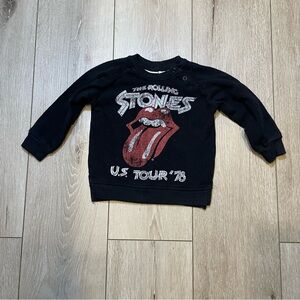 The Rolling Stones U.S. Tour '78‎ Baby/Infant Sweatshirt - Black & Red 18 Months